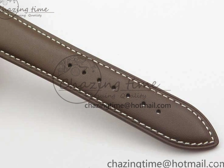 MIROTIME 0406 Calatrava 5524R Pilot Travel Time RG GRF Brown Dial on Brown Leather Strap MIYOTA TopPick 7155